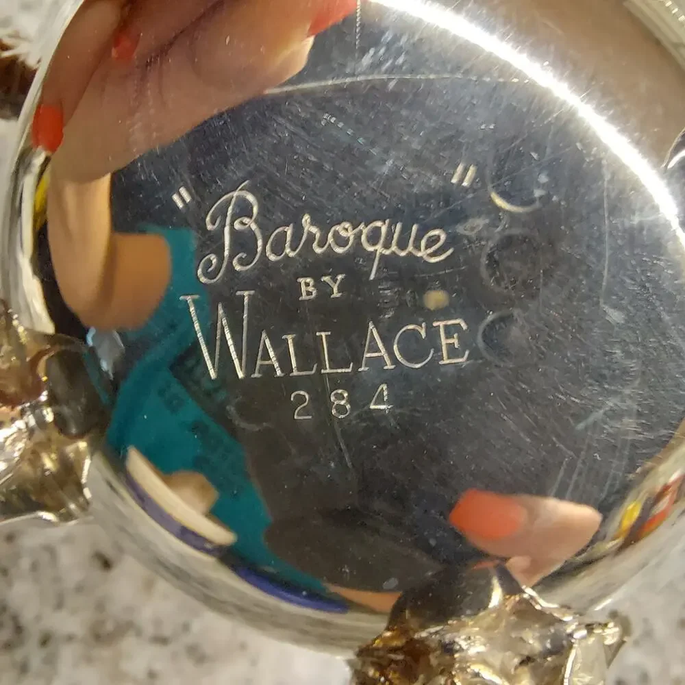 Wallace Baroque Silverplate Coffee Tea Pot Set Sugar Creamer 282 283 284 Ornate